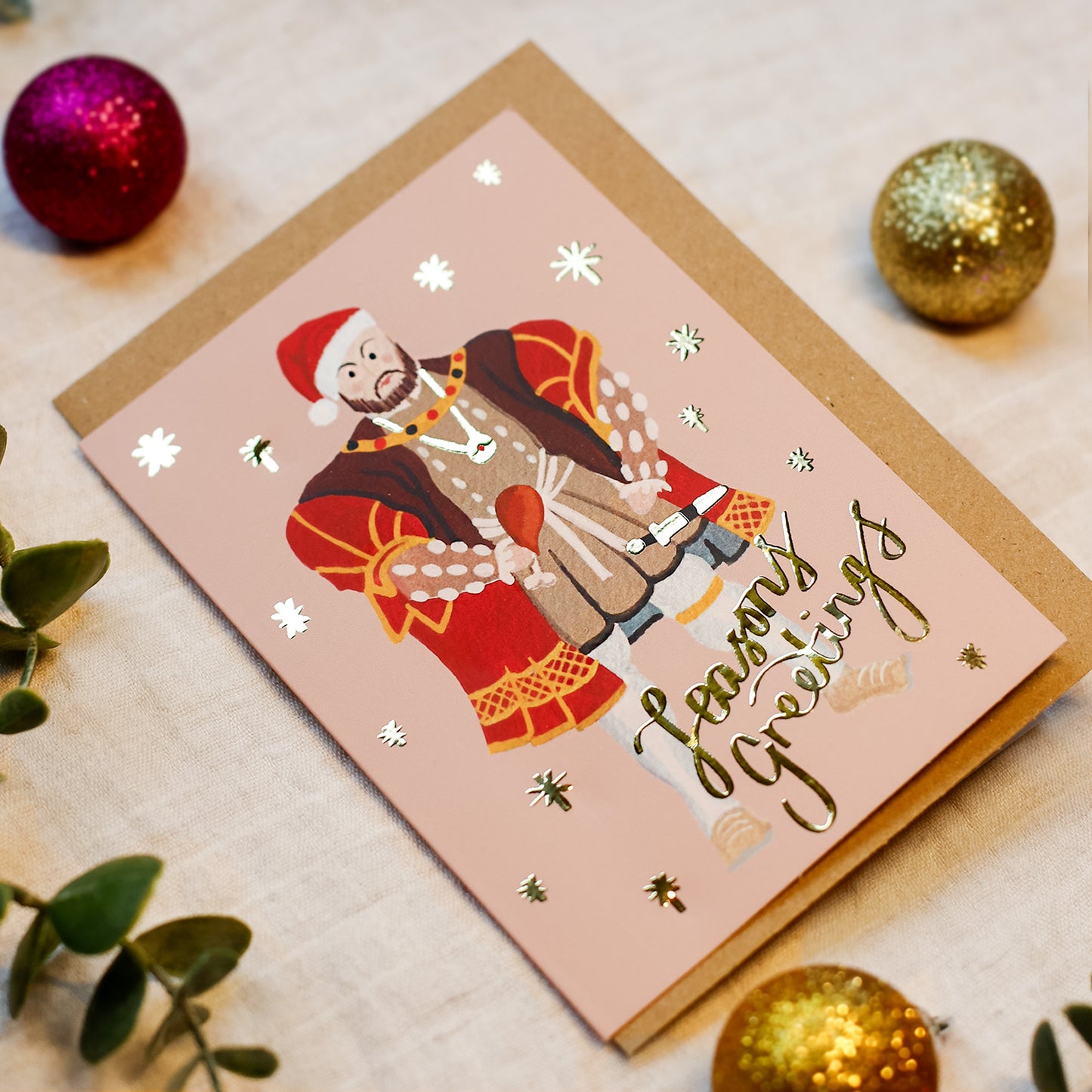 Henry the 8th Tudor | Gold Foiled Charity Christmas Card
