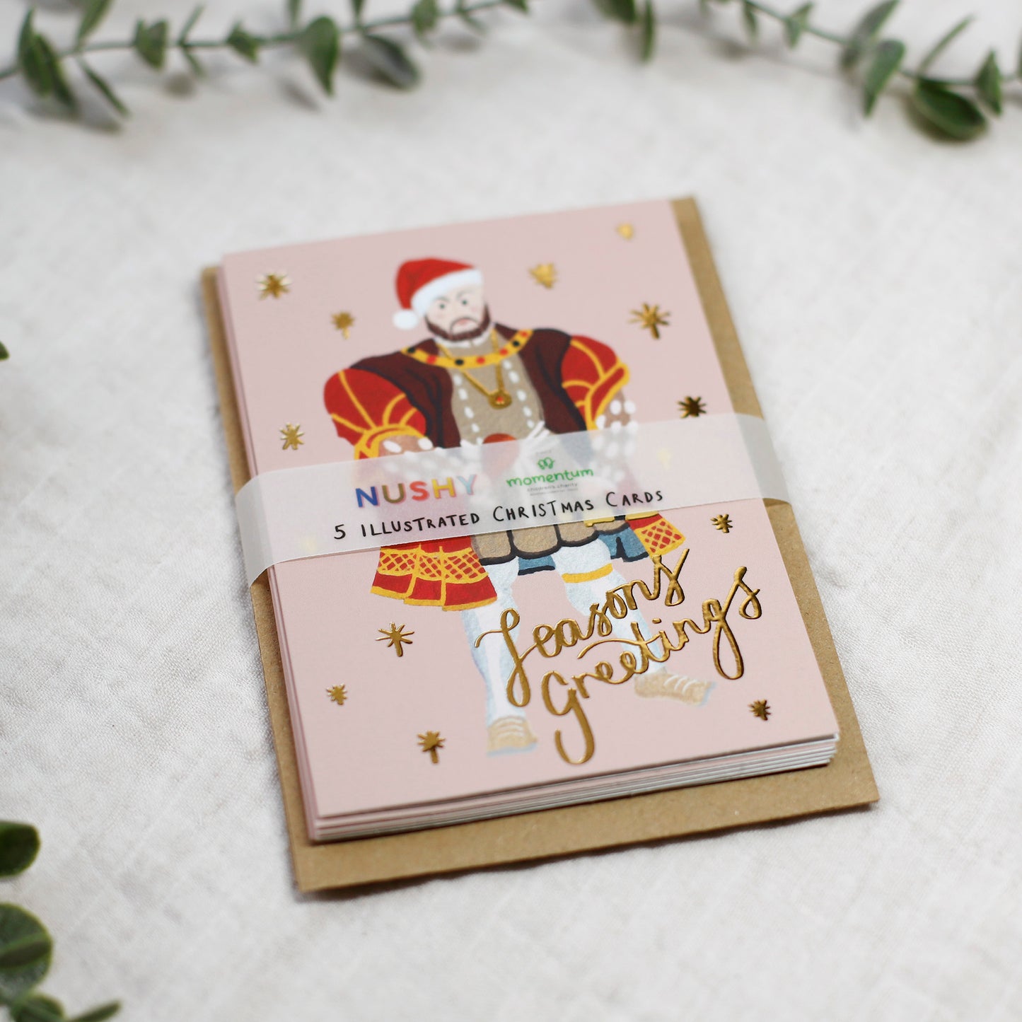 Henry the 8th Tudor | Gold Foiled Charity Christmas Card