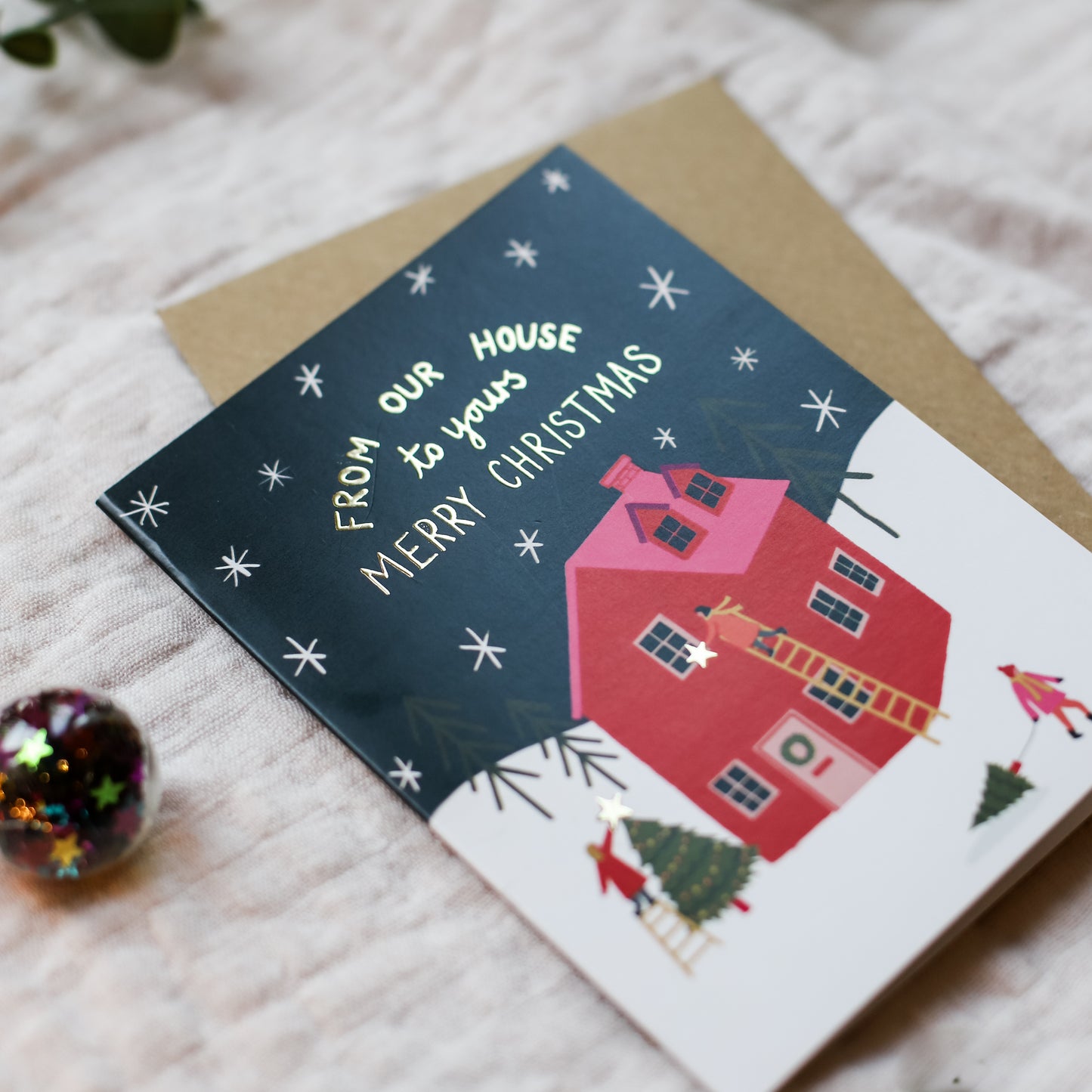 From Our House to Yours, Merry Christmas | Foiled Christmas Card
