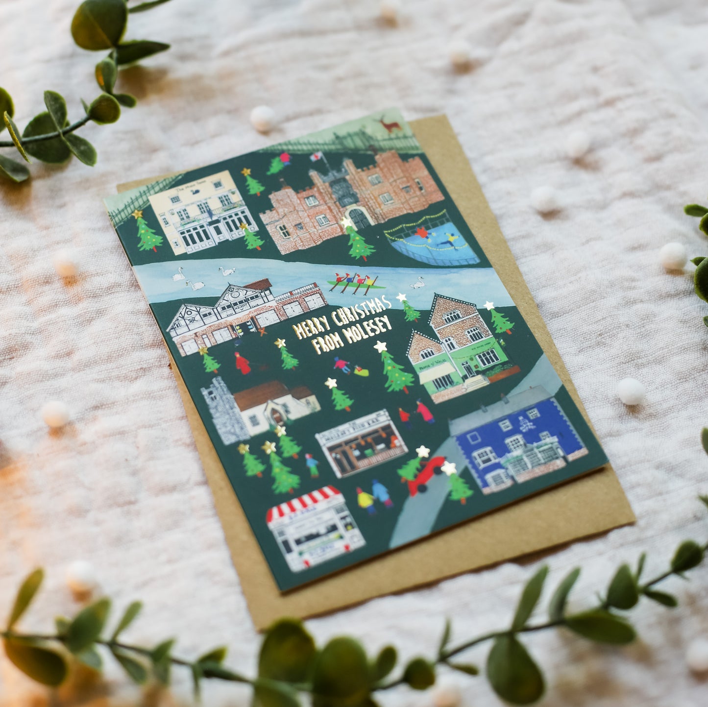 Merry Christmas From Molesey | Foiled Christmas Card