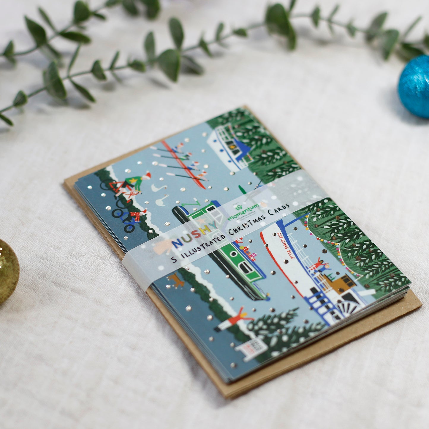Christmas on the Thames | Silver Foiled Charity Christmas Card