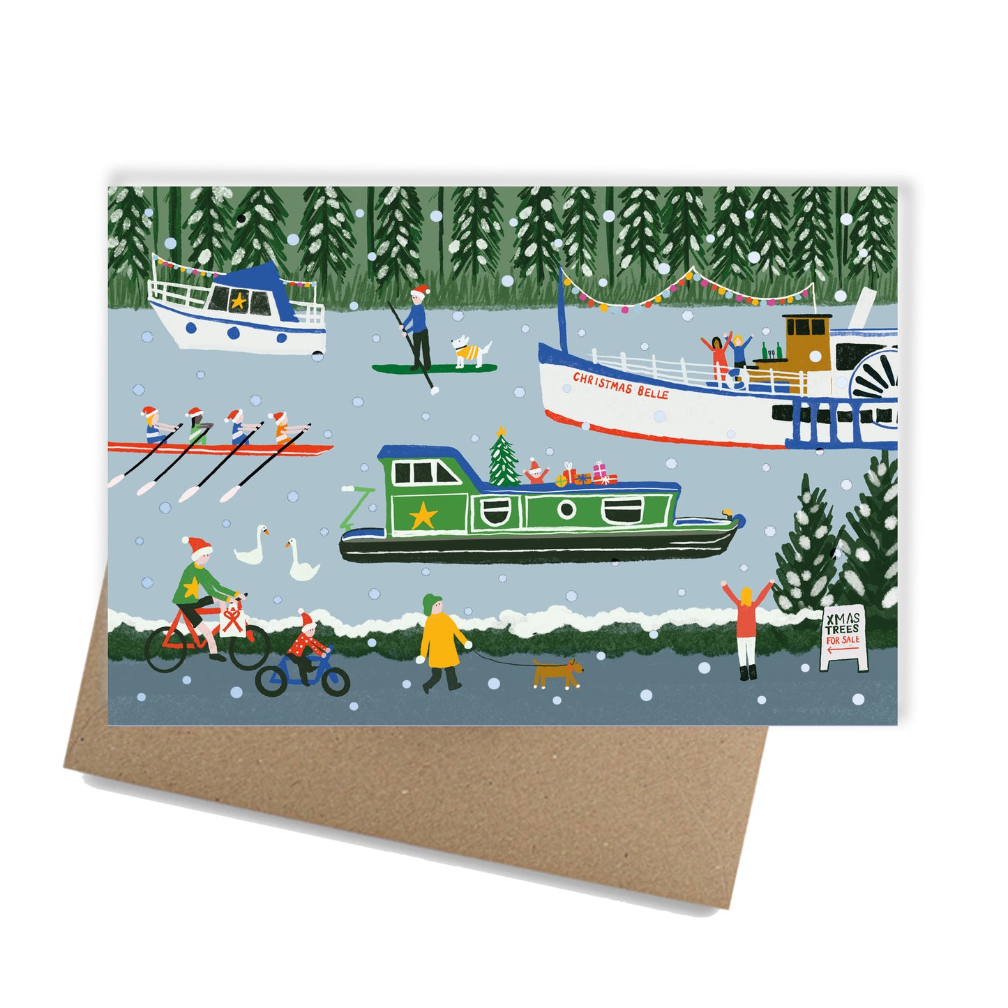 Christmas on the Thames | Silver Foiled Charity Christmas Card