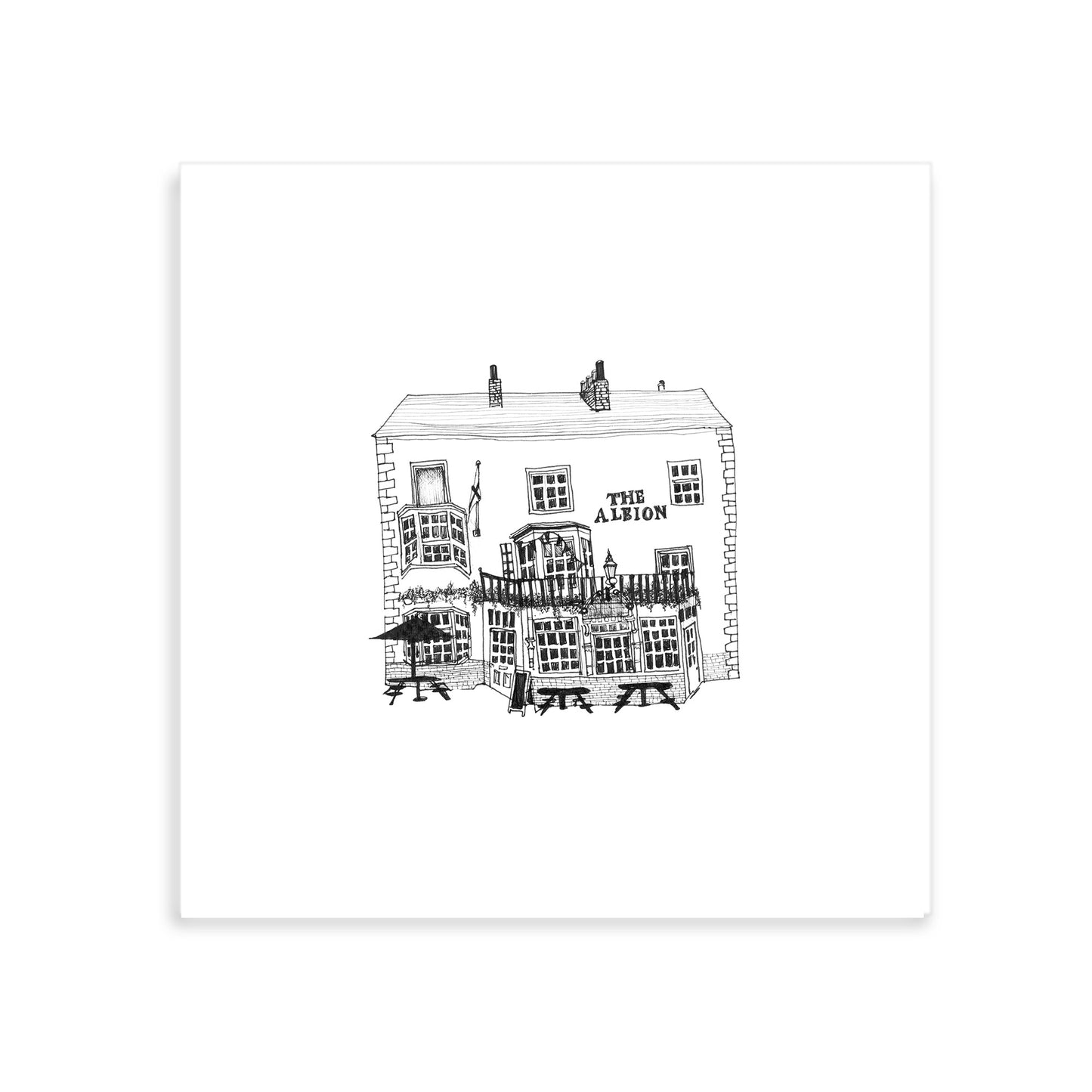 The Albion, Molesey - Giclee Illustrated Print