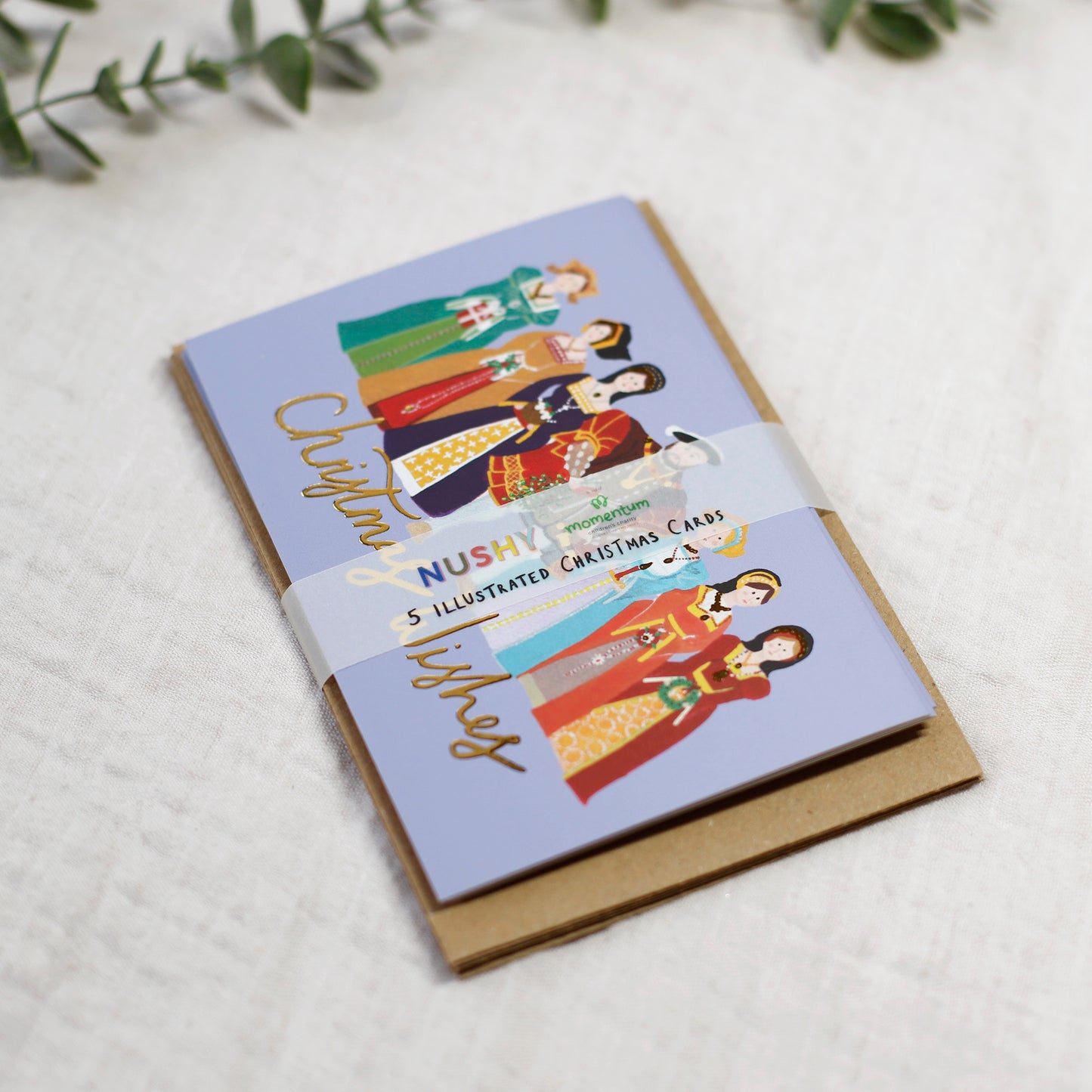 Henry VIII & His Six Wives | Gold Foiled Charity Christmas Card