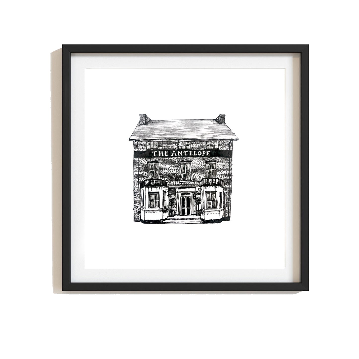 The Antelope Pub, Surbiton - Giclee Illustrated Print