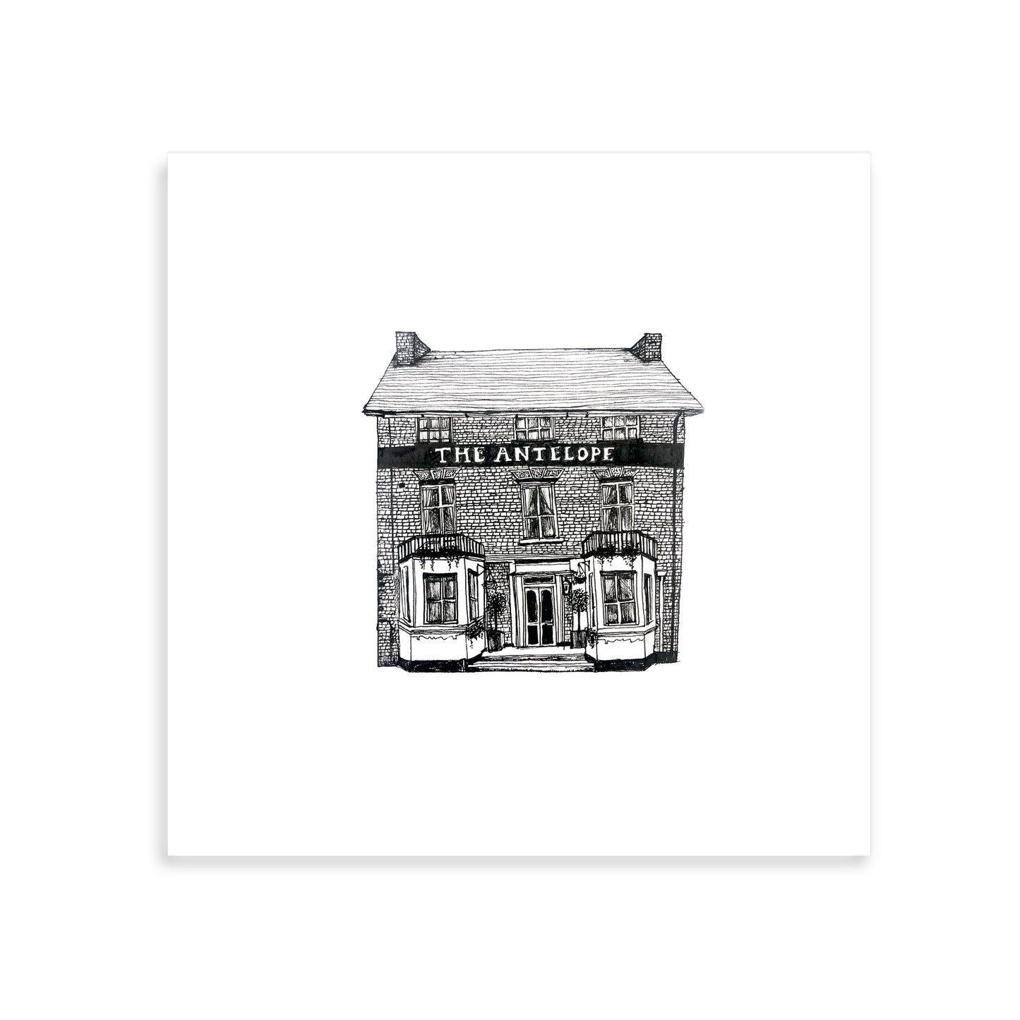 The Antelope Pub, Surbiton - Giclee Illustrated Print