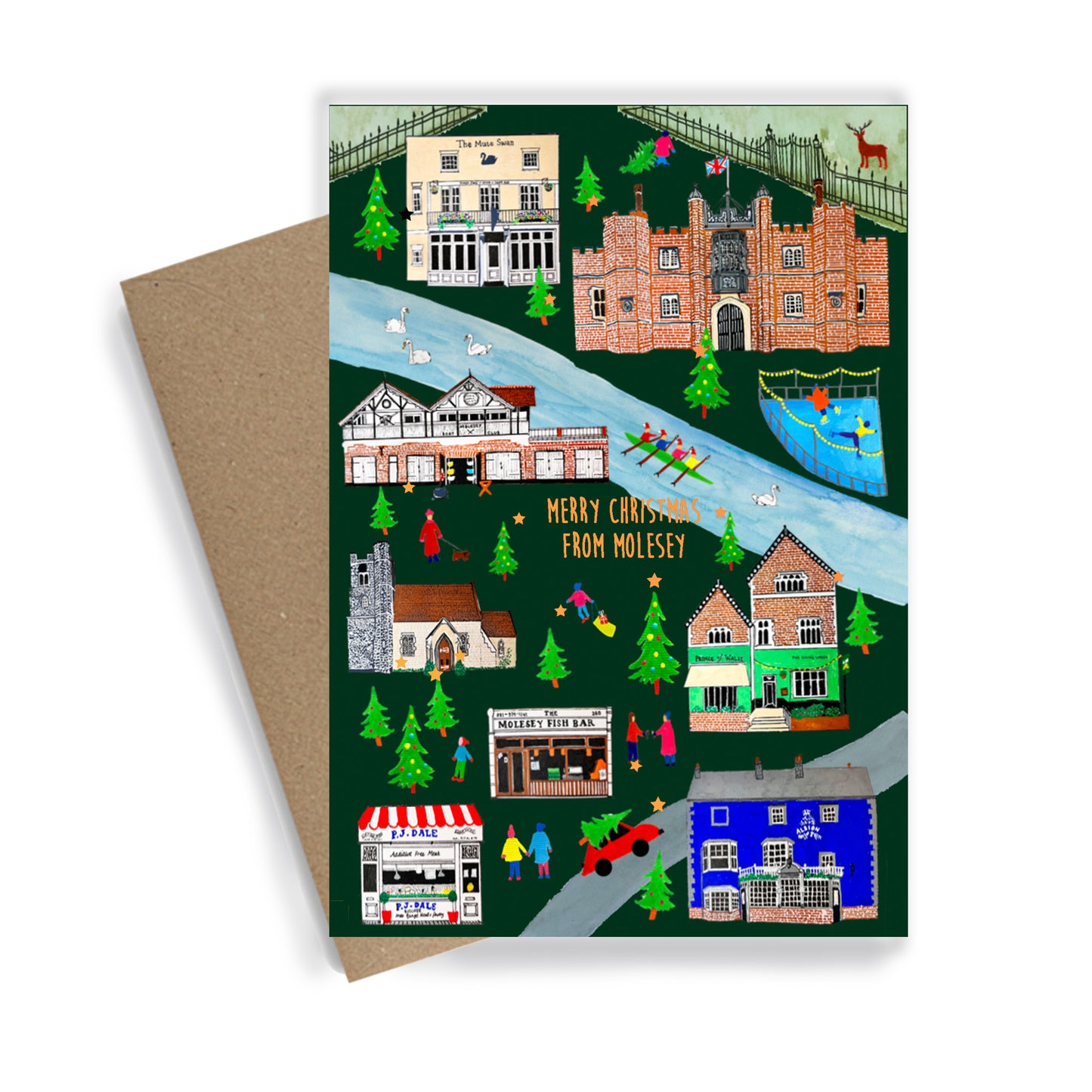 Merry Christmas From Molesey | Foiled Christmas Card