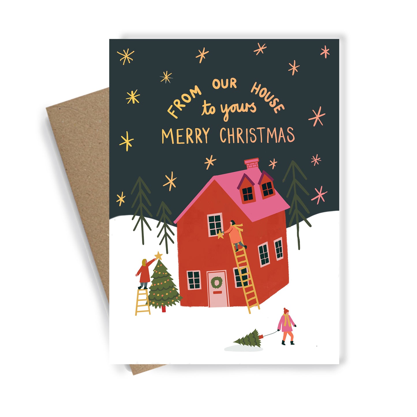 From Our House to Yours, Merry Christmas | Foiled Christmas Card