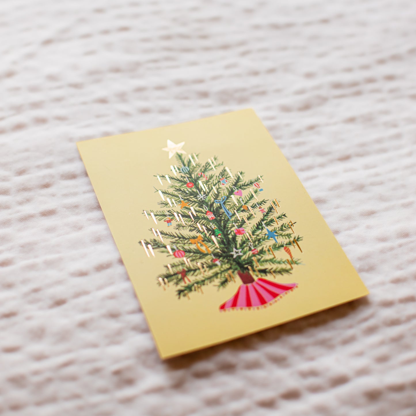 Retro Christmas Tree | Foiled Christmas Card