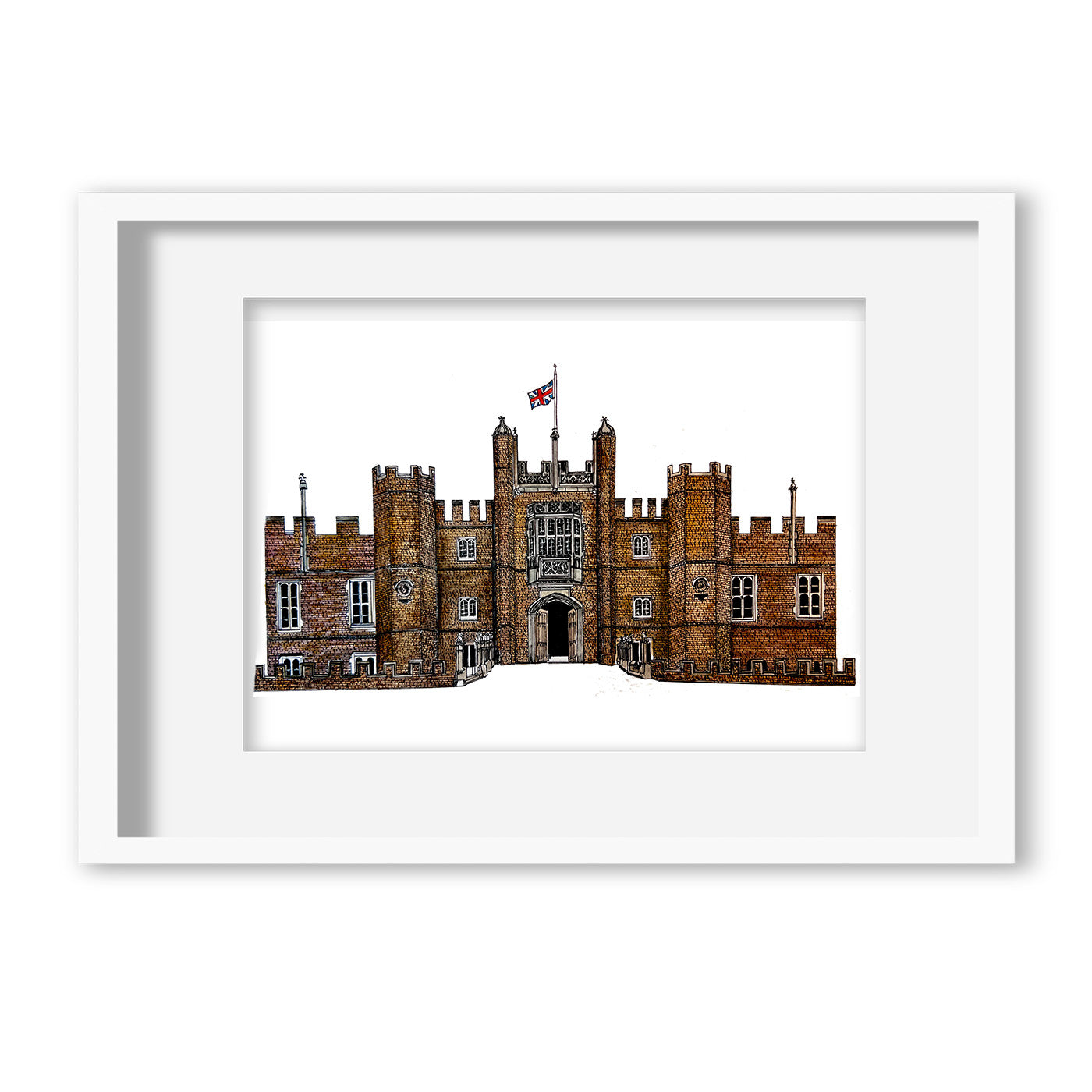 Hampton Court Palace Colour - Giclee Illustrated Print