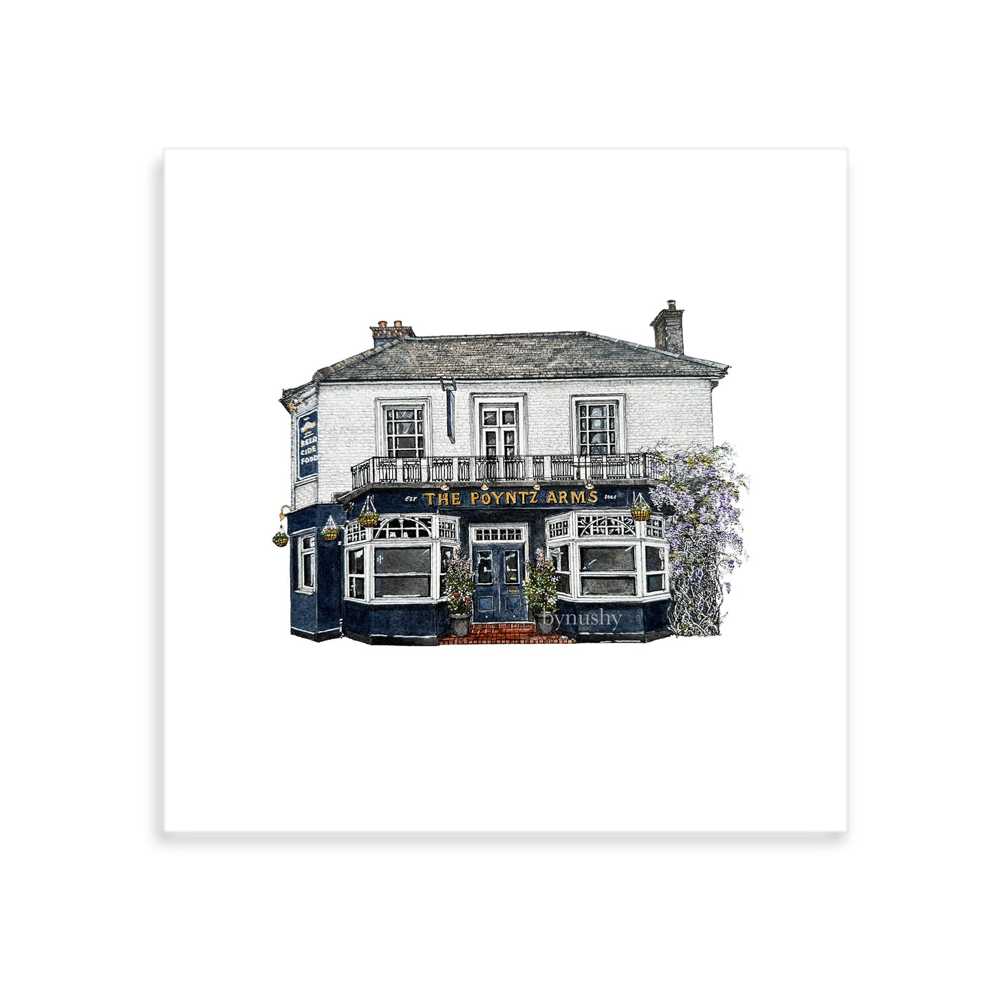 The Poyntz, Molesey - Giclee Illustrated Print