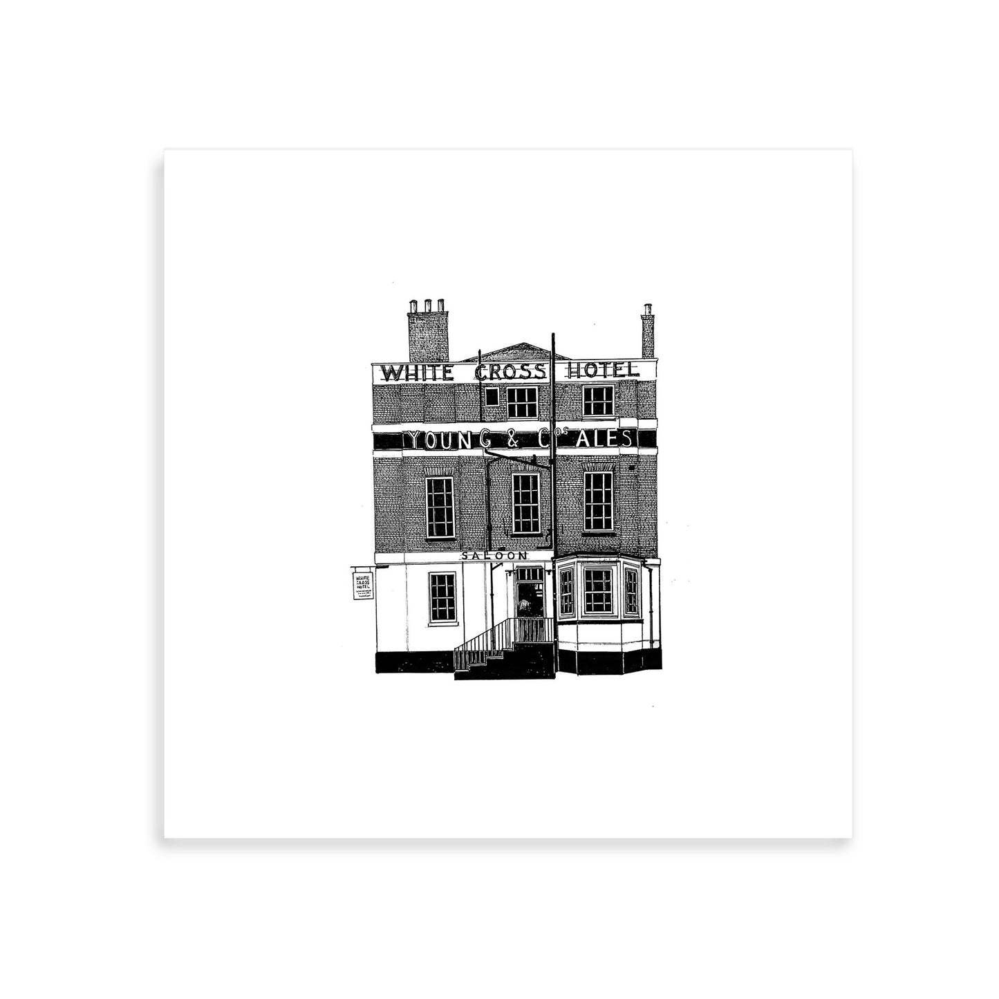 The White Cross Richmond - Giclee Illustrated Print