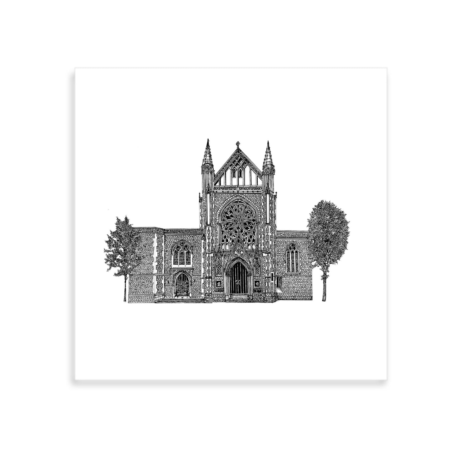 Farm Street Church, Mayfair - Giclee Illustrated Printed