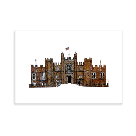 Hampton Court Palace Colour - Giclee Illustrated Print