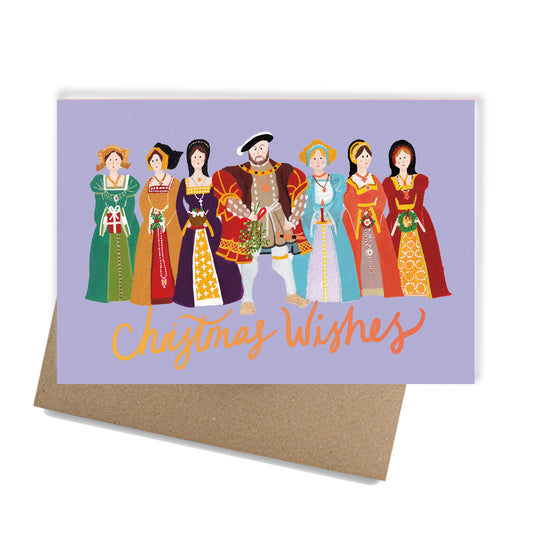 Henry VIII &  His Six Wives | Gold Foiled Charity Christmas Card