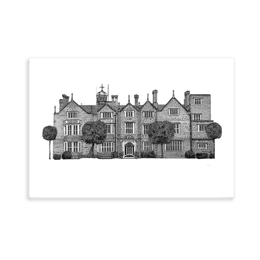 Great Fosters Hotel, Egham Surrey - Giclee Illustrated Print