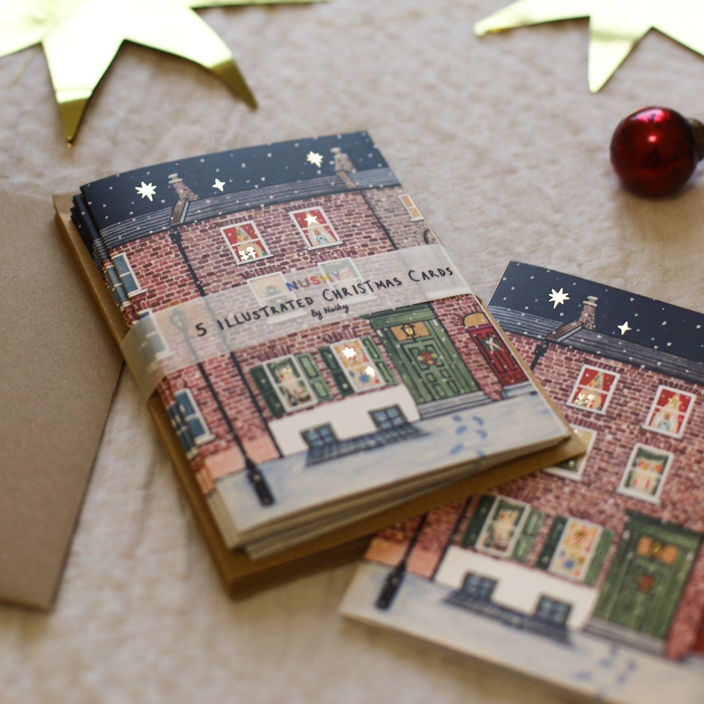 Old London Christmas House - Christmas Cards